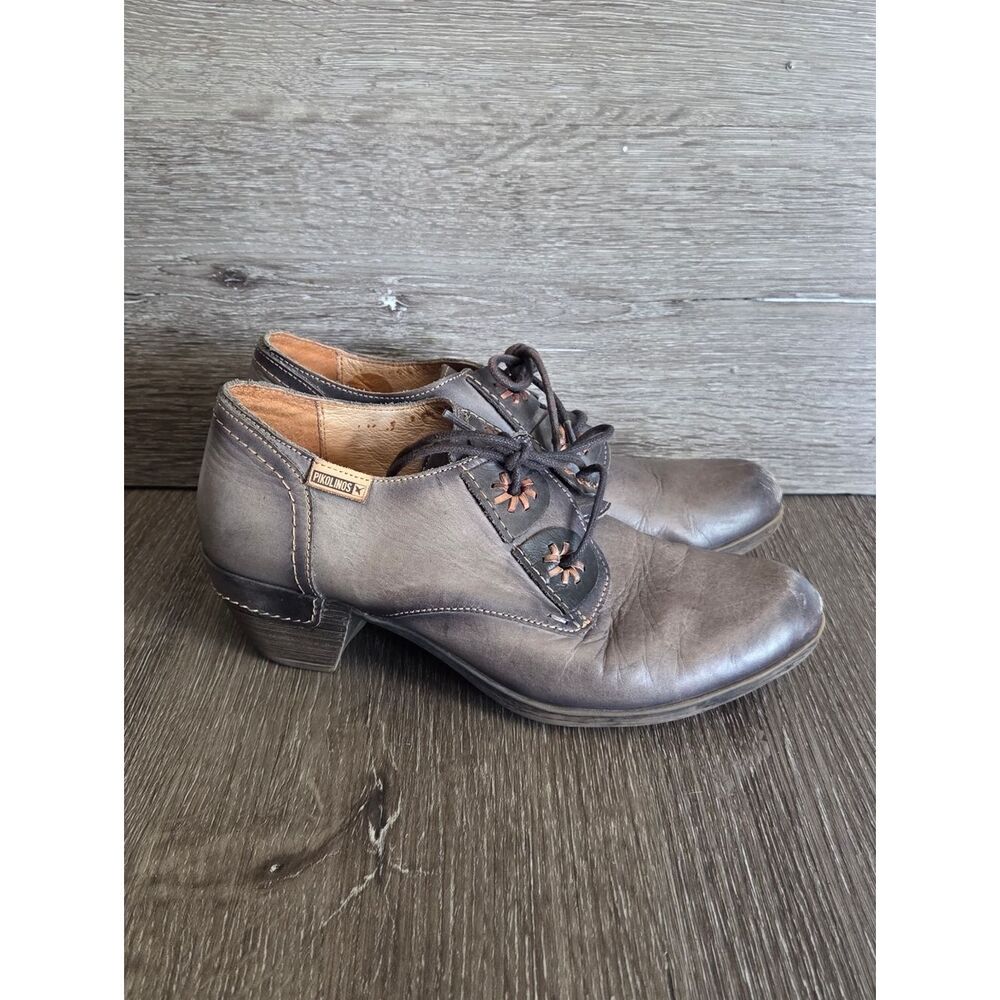 Pikolinos Rotterdam Comfort Soft Leather Heeled Lace Up Ankle Boots Womens Sz 37